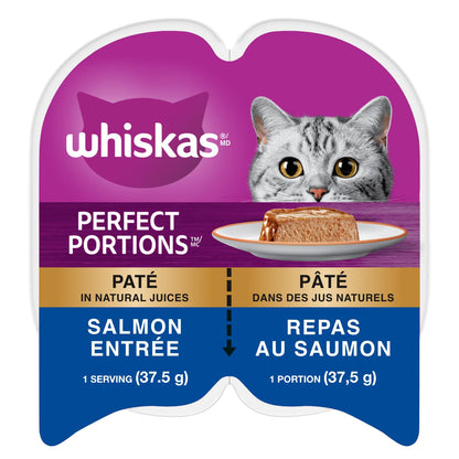 WHISKAS Perfect PORTIONS Kitten Wet Cat Food, Salmon Flavour, 75g whiskas