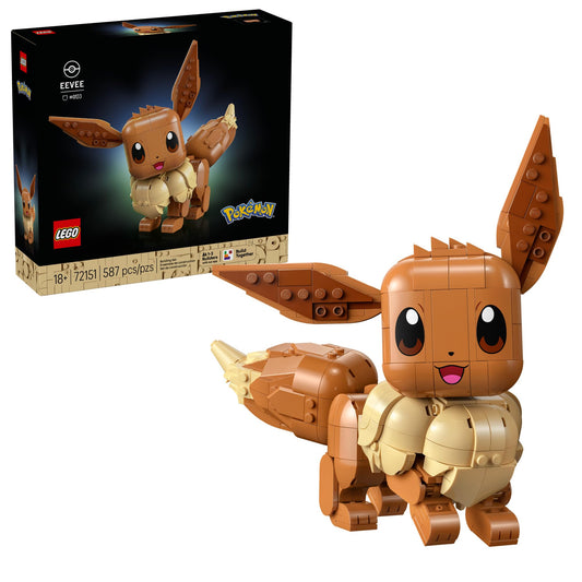 LEGO Pokémon Eevee - Collectible Building Set for Adults, Ages 18+ - Posable Pokémon Figure for Display - Desk, Bookshelf or Home Office Decor - Gift for Men & Women - 72151 - Available at All In One Marketplace Canada