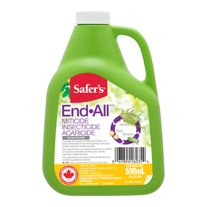Safer's 31-6035CAN End-All Miticide/Insecticide/Aracicide 500ml Concentrate