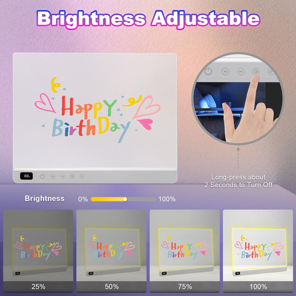 Cosmody Rechargeable LED Drawing Board,Gift for Boys Girls Ages 3+ (White) 🍁 All In One Marketplace Canada
