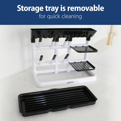 Dr. Brown’s™ Drying Tower, Stand-Up Drying Rack, Countertop Baby Bottle Drying with Organized Storage for Baby Essentials, Space Saving Vertical Rack