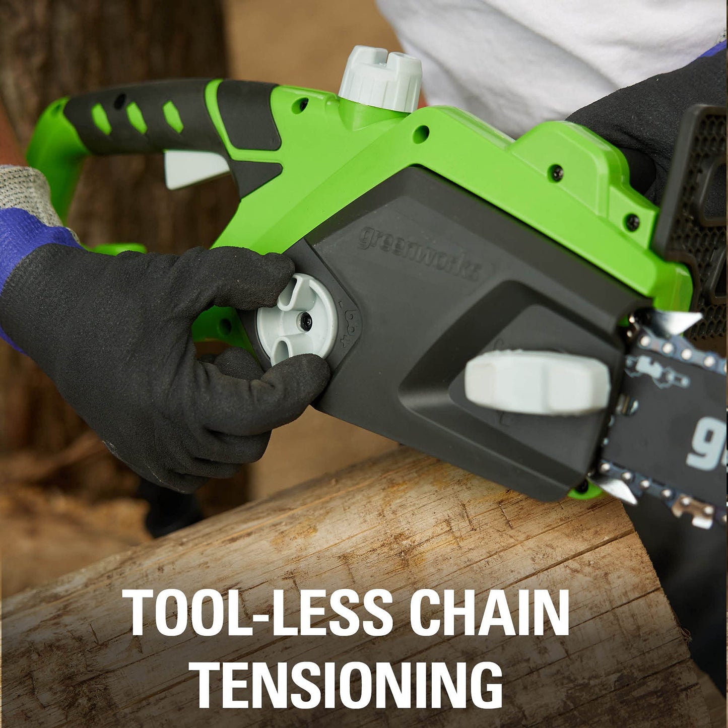 Greenworks 9 Amp 14-Inch Corded Chainsaw with Tool-less Chain Tensioning & Auto Oiling, Electric Handheld Chainsaw for Garden Yard Maintenance Tree Felling Triming, Firewood Cutting Logging Pruning Greenworks
