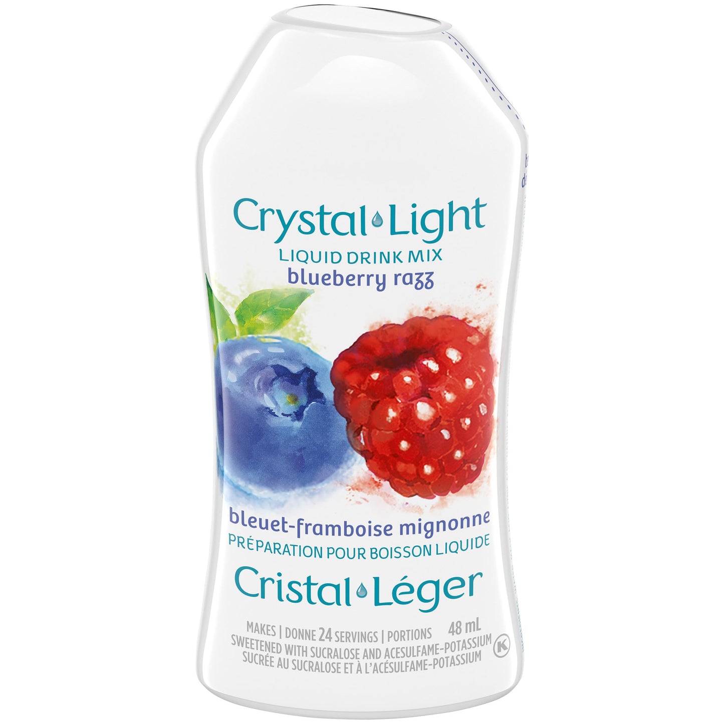 Crystal Light Blueberry Razz Liquid Drink Mix - 48 mL Bottle, 12 Pack Case
