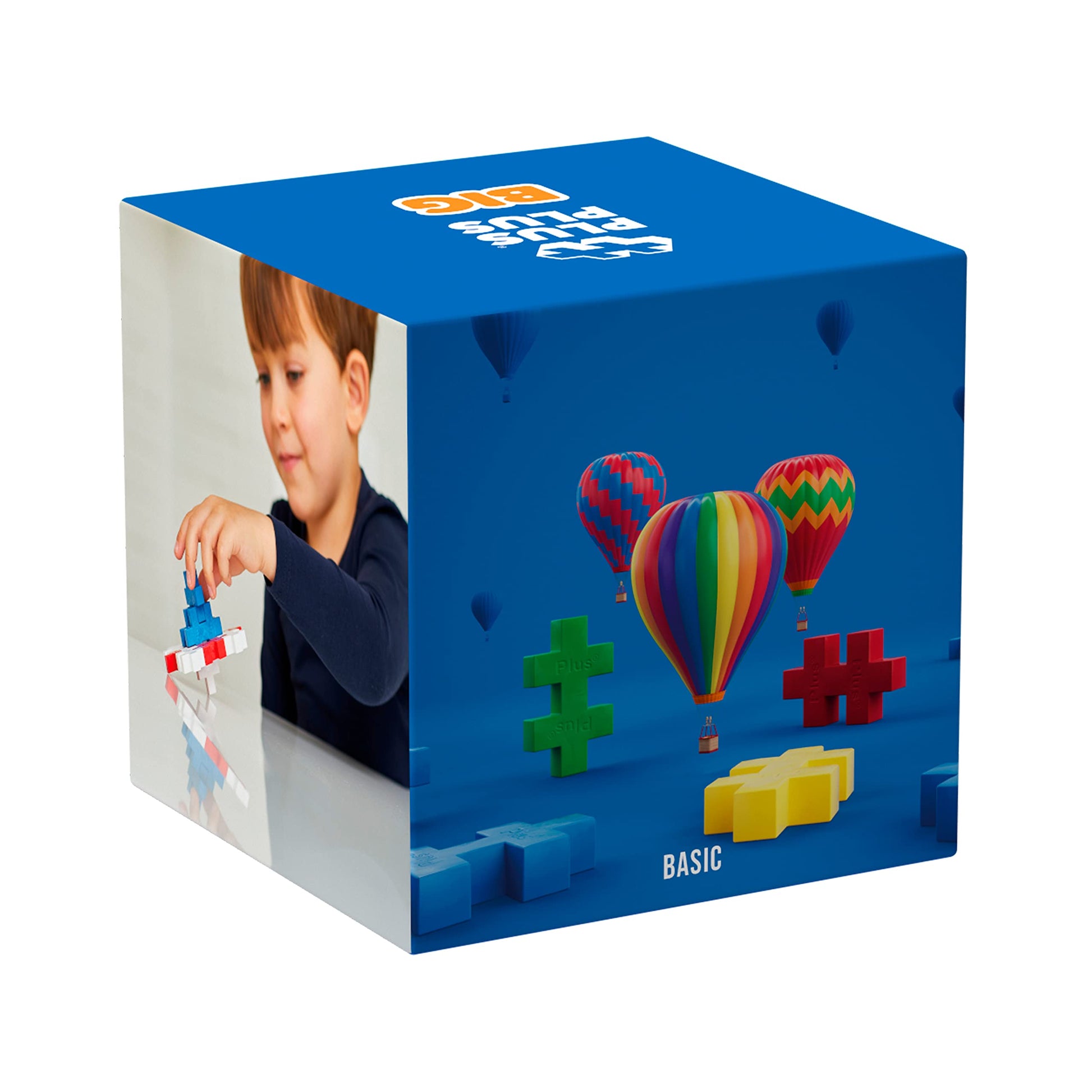 PLUS PLUS - 100 Pcs 30 x 50 mm Big Basic Colors Mix Building Blocks PLUS PLUS