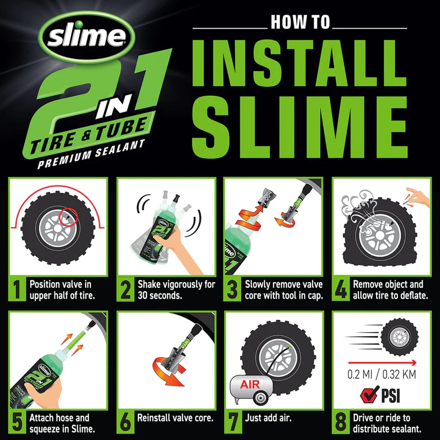Slime 2-in-1 Tire & Tube Sealant, 946mL 🍁 All In One Marketplace Canada