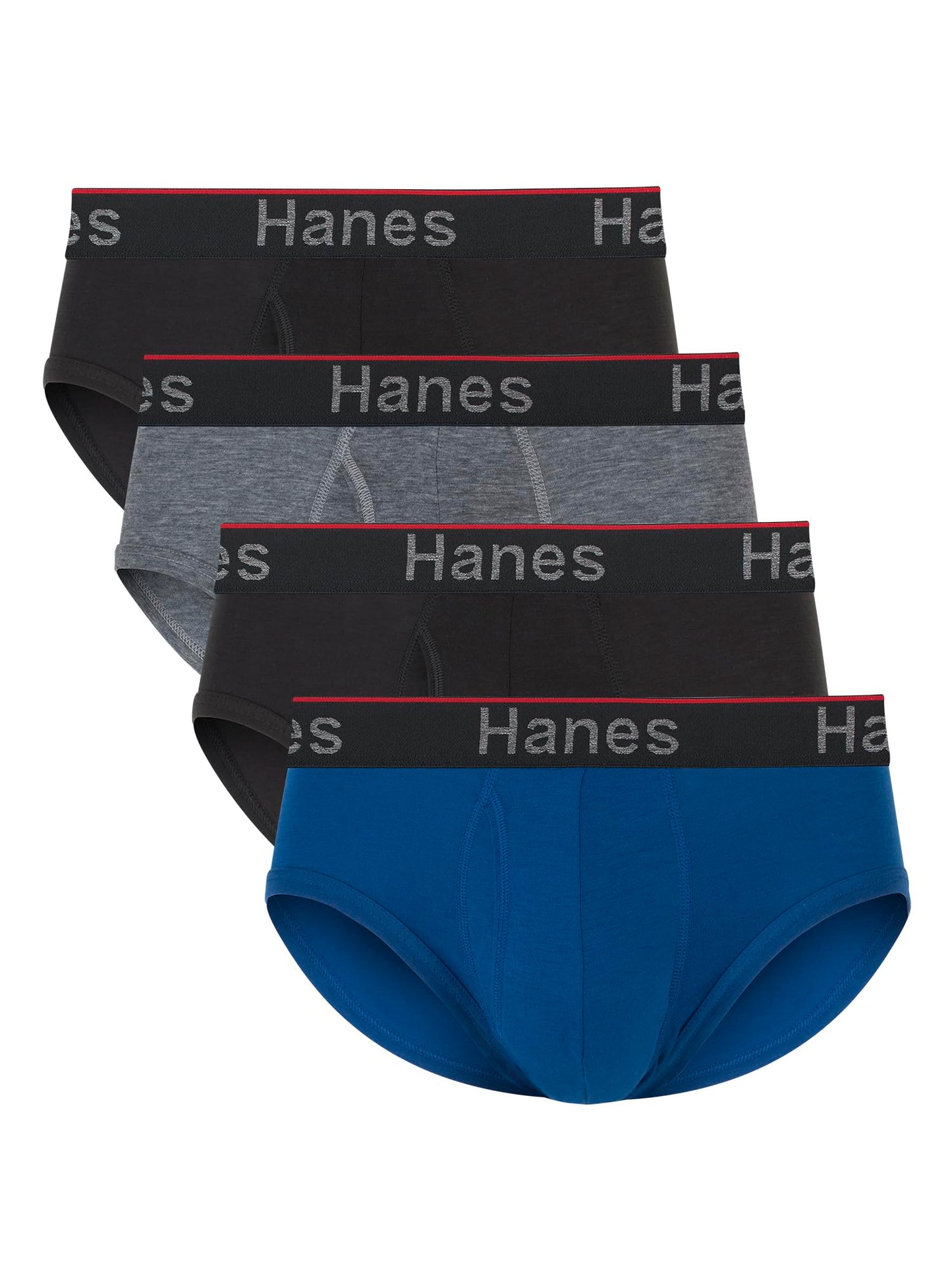 Hanes Total Support Pouch Men's Briefs, Anti-Chaffing, Moisture-Wicking Underwearm Odor Control, Pack of 4, Assorted, Medium Hanes