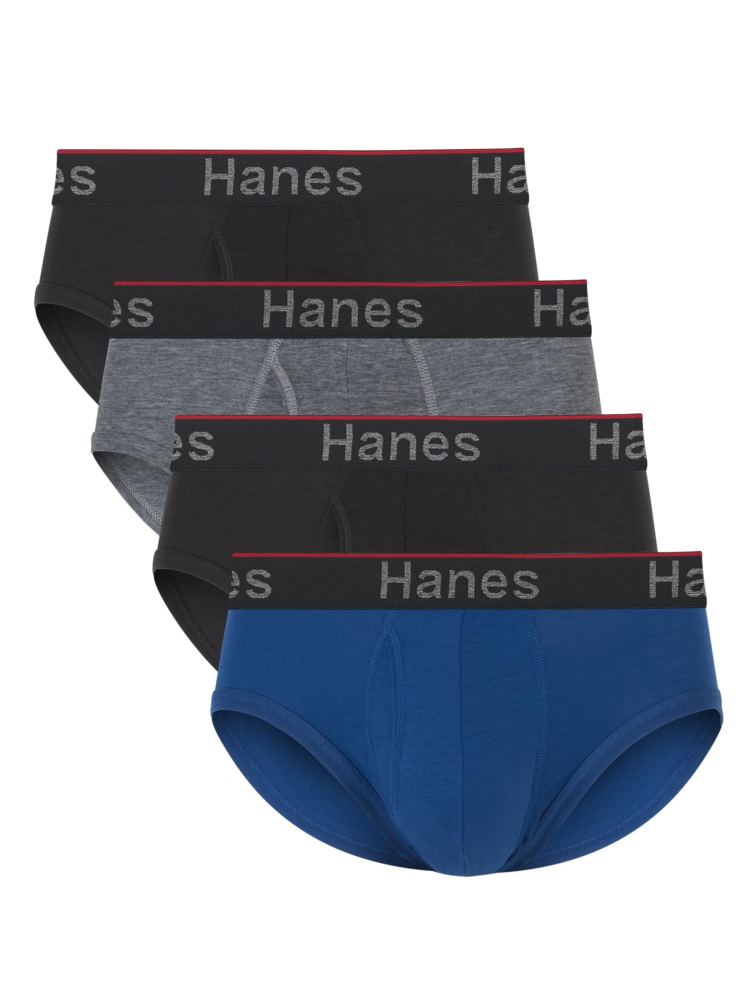 Hanes Total Support Pouch Men's Briefs, Anti-Chaffing, Moisture-Wicking Underwearm Odor Control, Pack of 4, Assorted, Medium Hanes