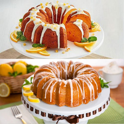 Cake Pans, 26cm/ 10'' Non-Stick Fluted Cake Pan, Heavy Duty Carbon Steel Tube Pan Baking Mold, Perfect Bakeware for Bavarois, Brownie, Jello, Flan, Meatloaf,Pudding (10'') 🍁 All In One Marketplace Canada