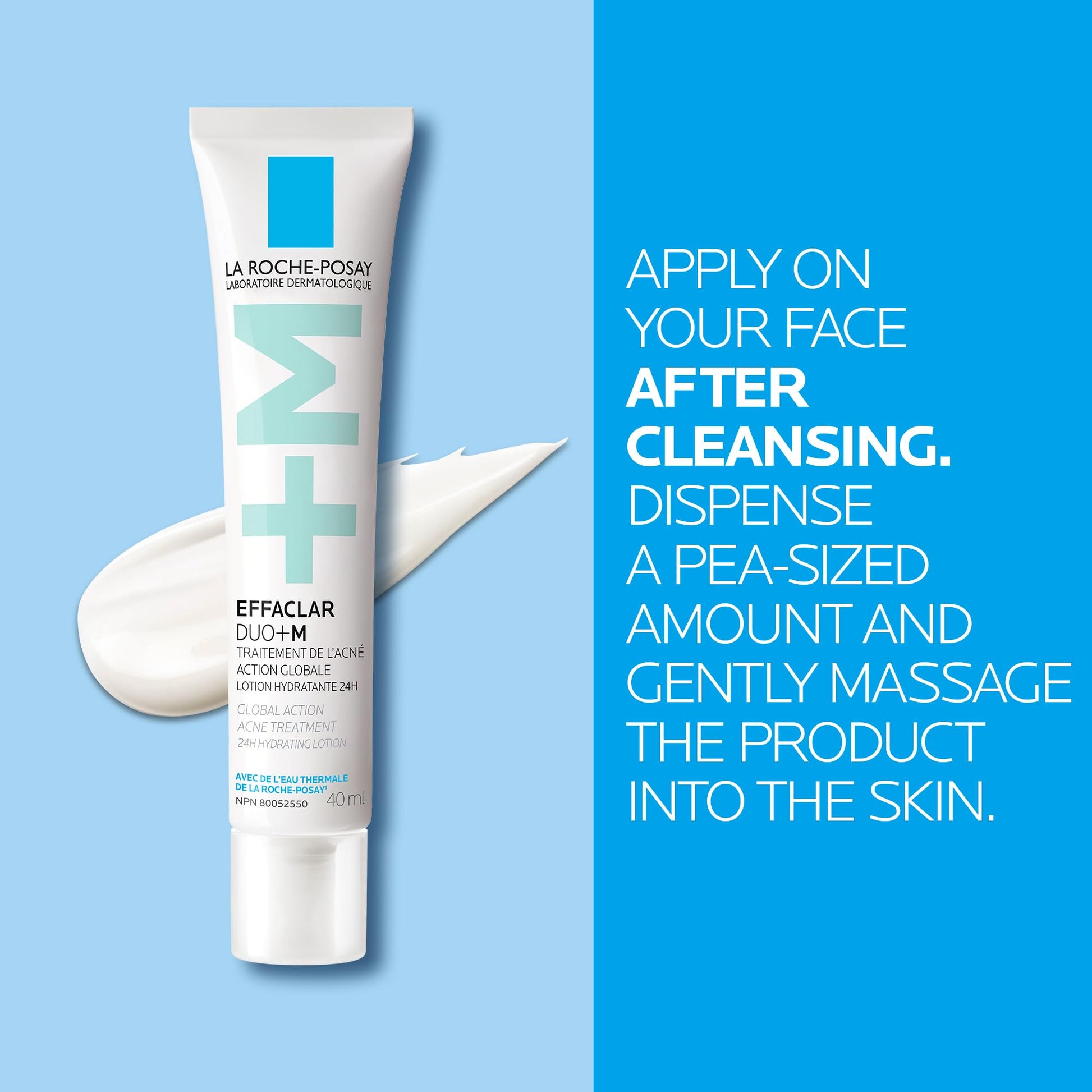 La Roche Posay Acne Face Cream with Salicylic Acid & Niacinamide, Effaclar Duo+M Face Moisturizer for Oily, Acne-Prone Skin. Helps Clear Pimples, Remove Blackheads & Prevent Breakouts, 40ML - Available at All In One Marketplace Canada