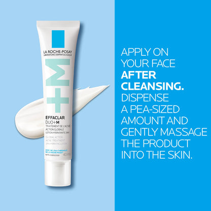 La Roche Posay Acne Face Cream with Salicylic Acid & Niacinamide, Effaclar Duo+M Face Moisturizer for Oily, Acne-Prone Skin. Helps Clear Pimples, Remove Blackheads & Prevent Breakouts, 40ML - Available at All In One Marketplace Canada
