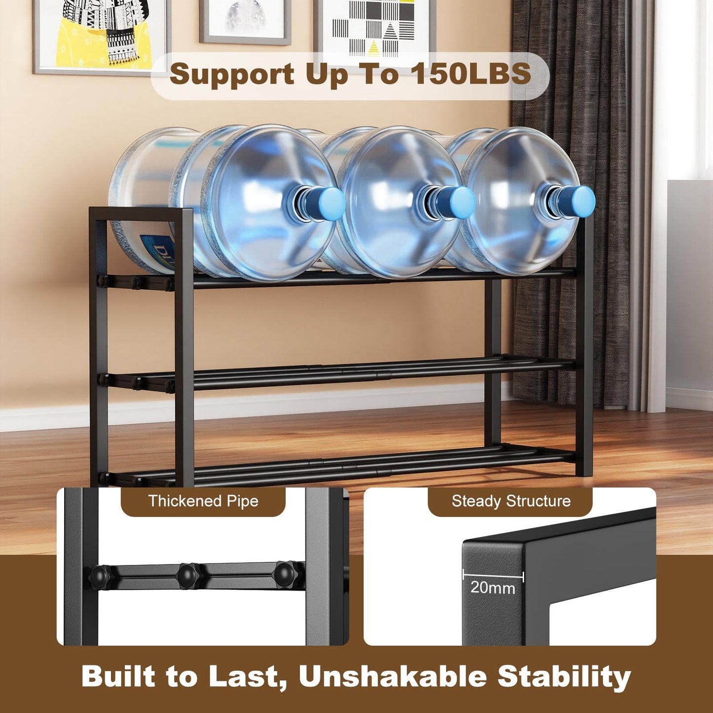 Roylvan 3-Tire Expandable Shoe Rack, 17"-31" Adjustable Stackable Free Standing Shoe Shelf Storage Fits 6-12 Pairs Shoes, Heavy Duty Reinforced Metal Shoes Organizer for Closet Entryway Doorway Dorm - Available at All In One Marketplace Canada