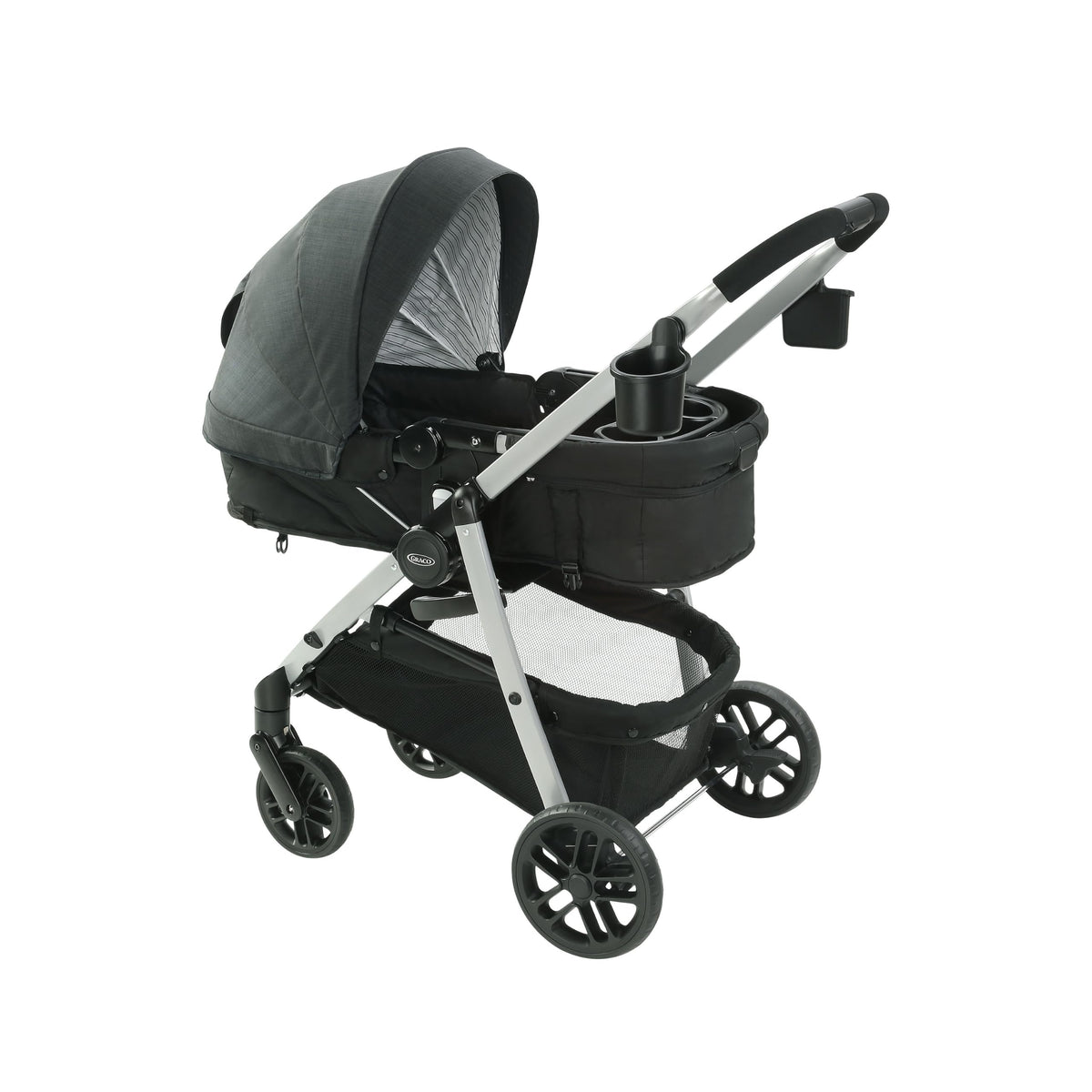 Graco Modes Pramette Travel System, 3-in-1 Baby Stroller and Car Seat Combo with SnugRide SnugLock 35 Infant Car Seat, Rear-Facing from 1.8-16 kg (4-35 lb), Britton