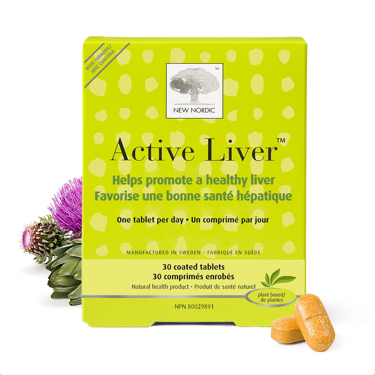 New Nordic Active Liver Milk Thistle Tablets, Liver Support, 30 Day Supply New Nordic