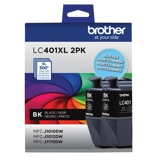 Brother Genuine LC401XL 2PK High Yield 2-Pack Black Ink Cartridges 🍁 All In One Marketplace Canada