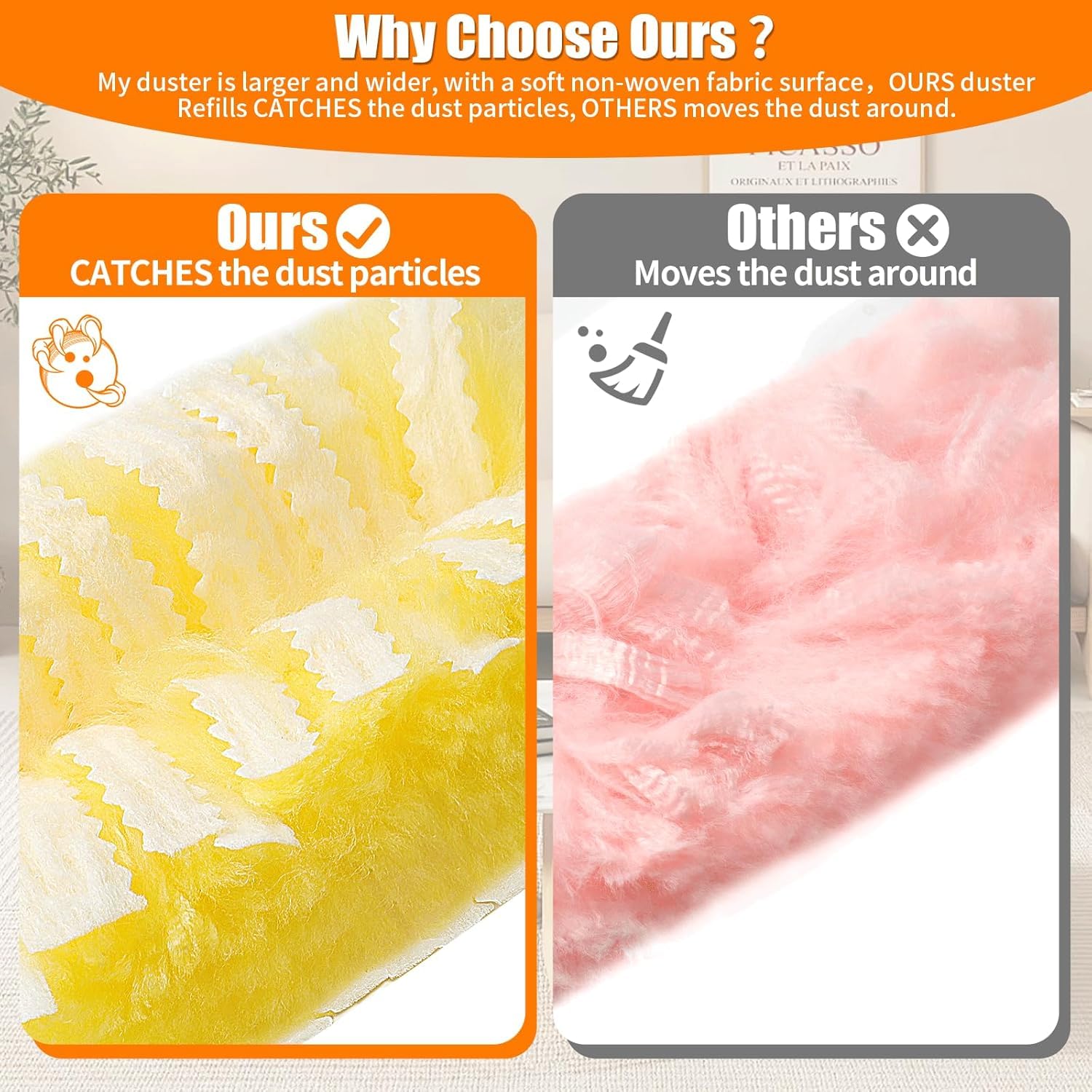 36 Pack Disposable Duster Refills for Swiffer,360°Heavy Duty Microfiber Duster Kit with 1 Handle,Multi-Surface Duster Refills for Furniture, Blinds, Ceiling Fans Cleaning - Available at All In One Marketplace Canada