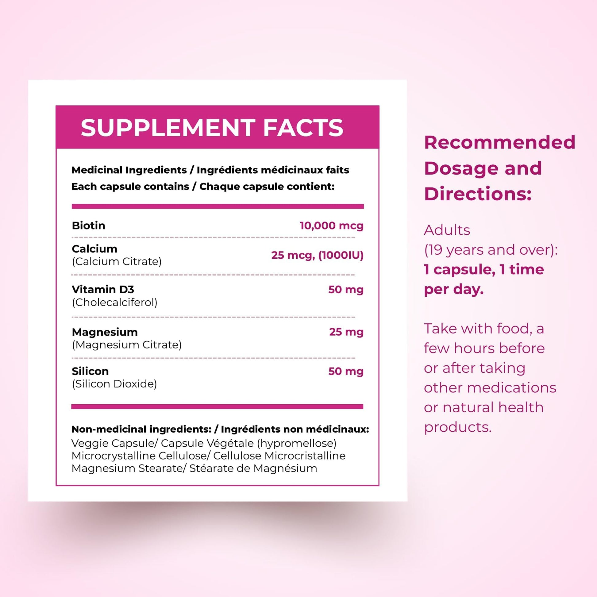 Biotin 10000MCG Hair Vitamins For Hair Growth Women | Canadian-Made | Promotes Healthy Skin & Nail Growth - Supports Muscle Function - Biotin Supplement - Hair Growth Products for Women - 120 capsules - Available at All In One Marketplace Canada