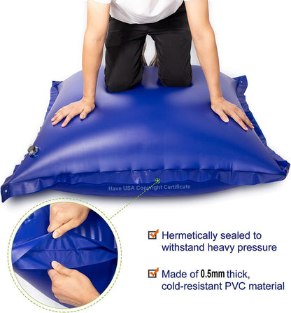 EddHomes 4x4ft Pool Pillow for Above Ground Pools, 0.5mm Extra Thick & Strong Cold-Resistant Pool Pillows for Closing Winter, Pool Pillow for Winterizing to Last All Season 🍁 All In One Marketplace Canada