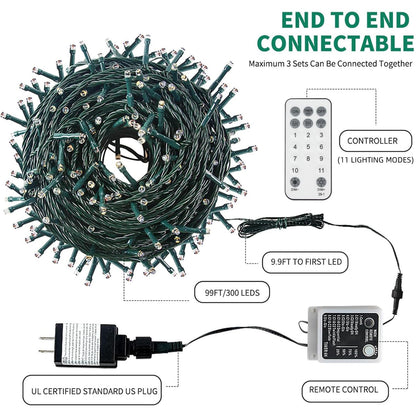 MZD8391 105FT 300LED Color Changing Christmas Light, Christmas Tree Lights 🍁 All In One Marketplace Canada