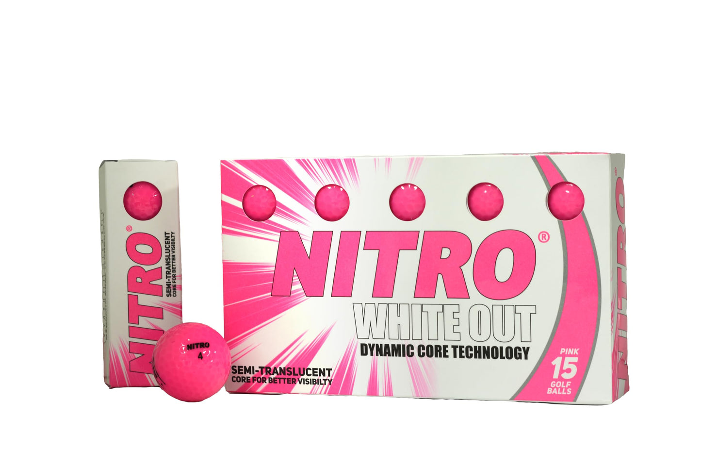 Nitro White Out Ball (15-Pack), Pink 🍁 All In One Marketplace Canada Nitro