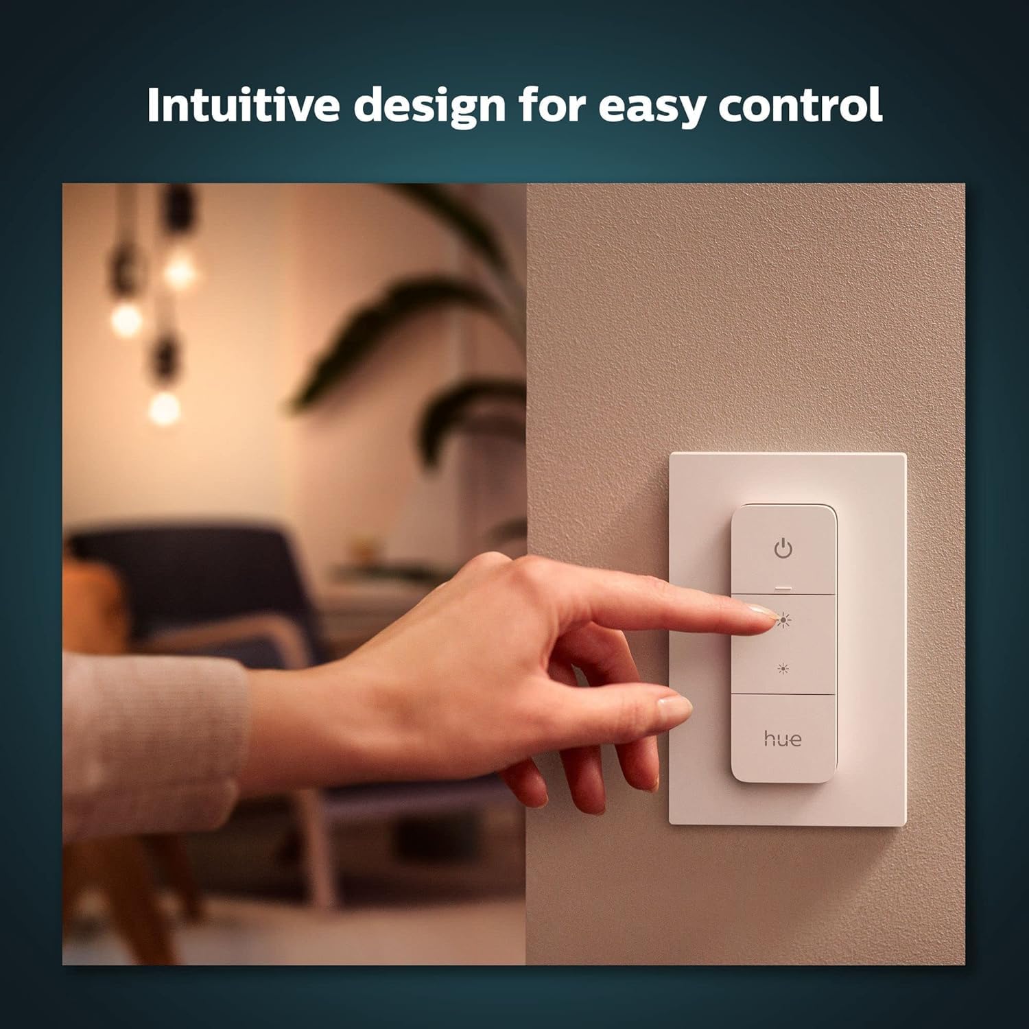 Philips Hue Smart Dimmer Switch with Remote, White - 1 Pack - Turns Hue Lights On, Off, Dims or Brightens - Requires Hue Bridge - Easy, No-Wire Installation - Available at All In One Marketplace Canada