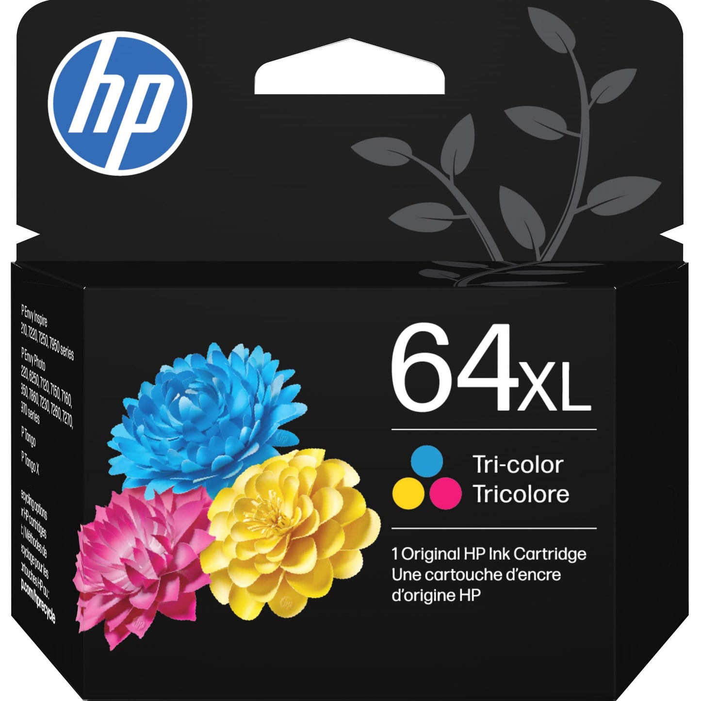 Original HP 64XL Tri-Color High-Yield Ink Cartridge | Works with HP Envy Photo 6200, 7100, 7800 Series | Eligible for Instant Ink | N9J91AN 🍁 All In One Marketplace Canada