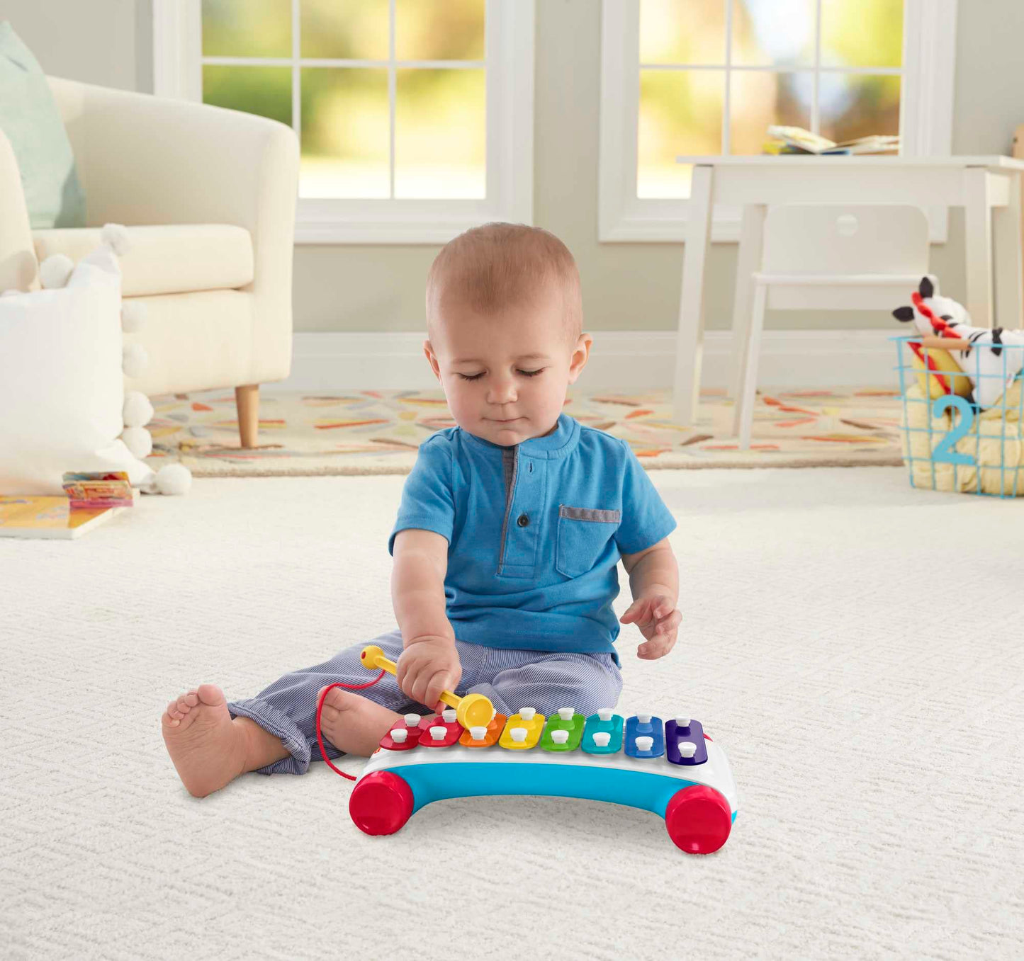 Fisher-Price Classic Infant Trio, toy set of three baby toys for stacking, sorting and musical play - Available at All In One Marketplace Canada