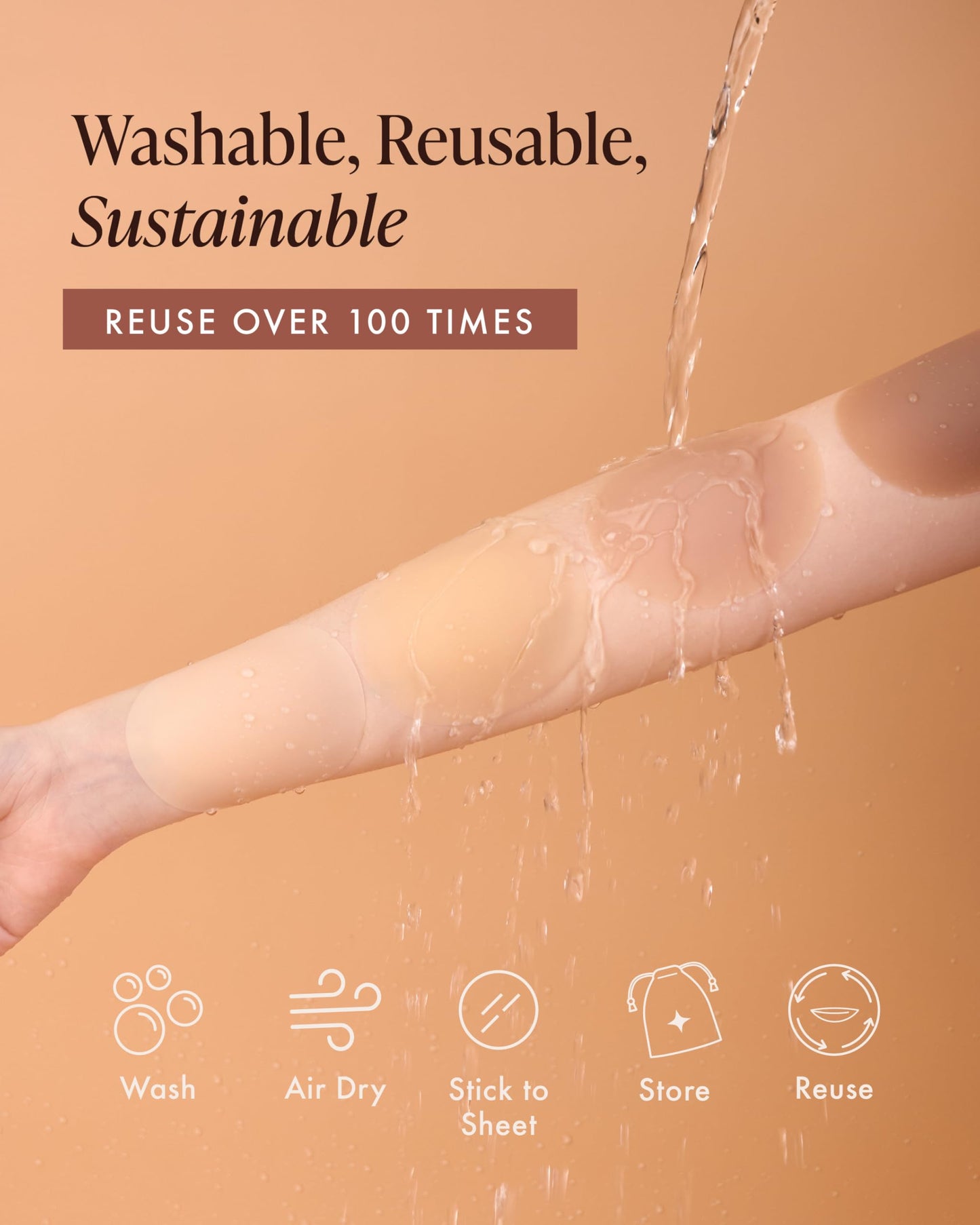Bare Babe Reusable Silicone Nipple Covers - Waterproof, Nude, 4 Shades - Sticky Breast Stickers for Strapless Dress, Crème, Small (Fits AA-B)