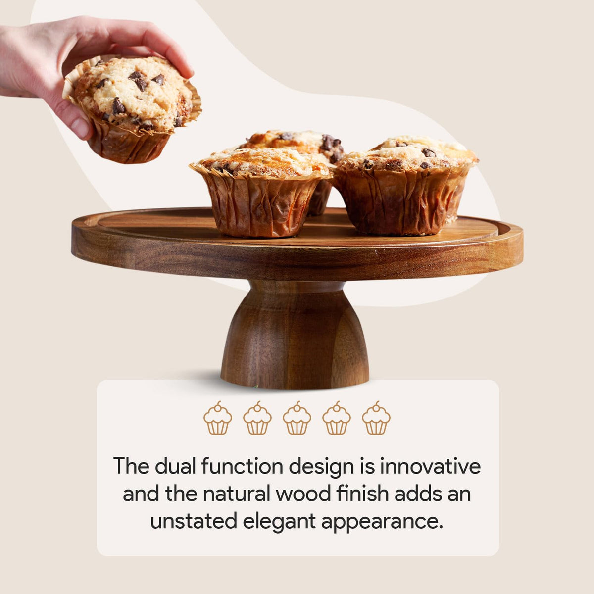 Homesphere Acacia Wood Cake Stand with Lid - Cake Stand with Dome,12in Round Cake Holder, 2-in-1 Dessert Table Display Set & Charcuterie Board for Cheese, Chips & Dips, Fruit Platter, Large Acrylic 🍁 All In One Marketplace Canada