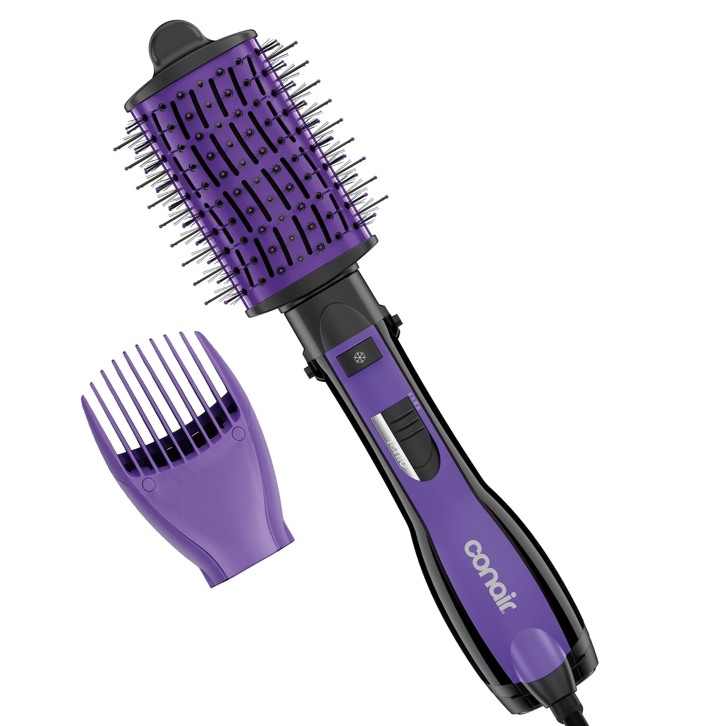 The Knot Dr. for Conair BC116C Detangling Hot Air Brush, Wet/ Dry Styler, Blow Dryer Brush in Pink, Blowout Brush 3 Heat Settings, 1000 Watts, Dry, Style and Volumize Conair