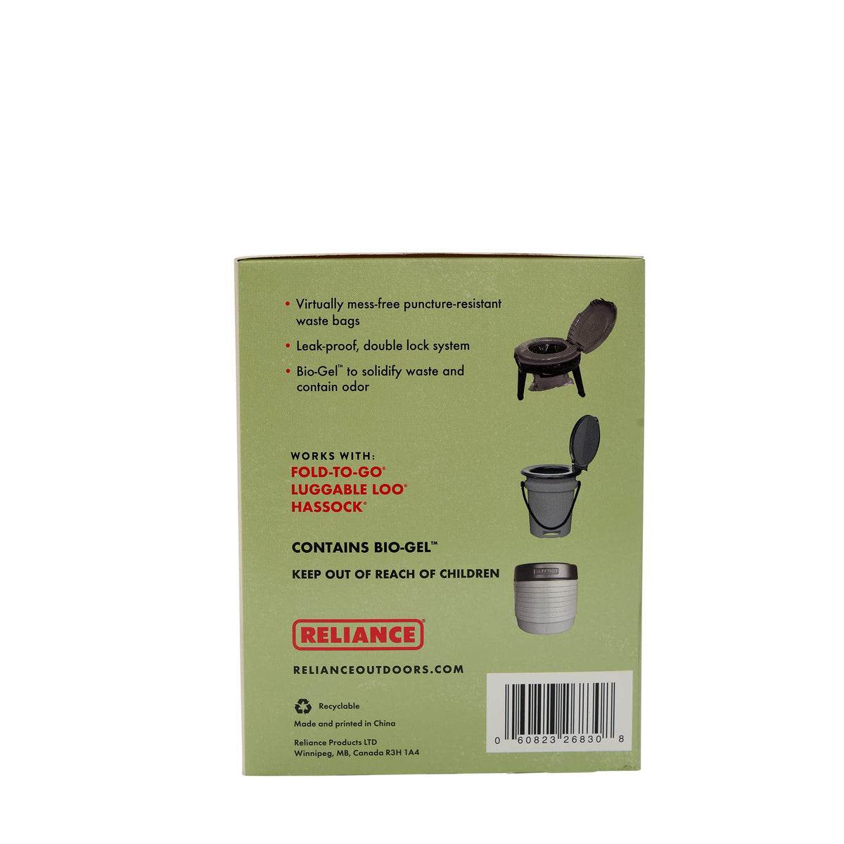 Reliance Products Double Doodie Toilet Waste Bags (6-Pack)