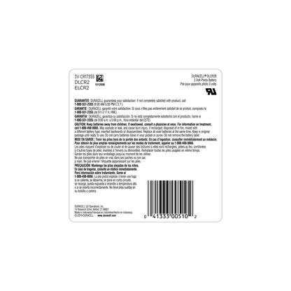 Duracell CR2 3V High Power Lithium Battery, 2 Count, 10-Year Storage