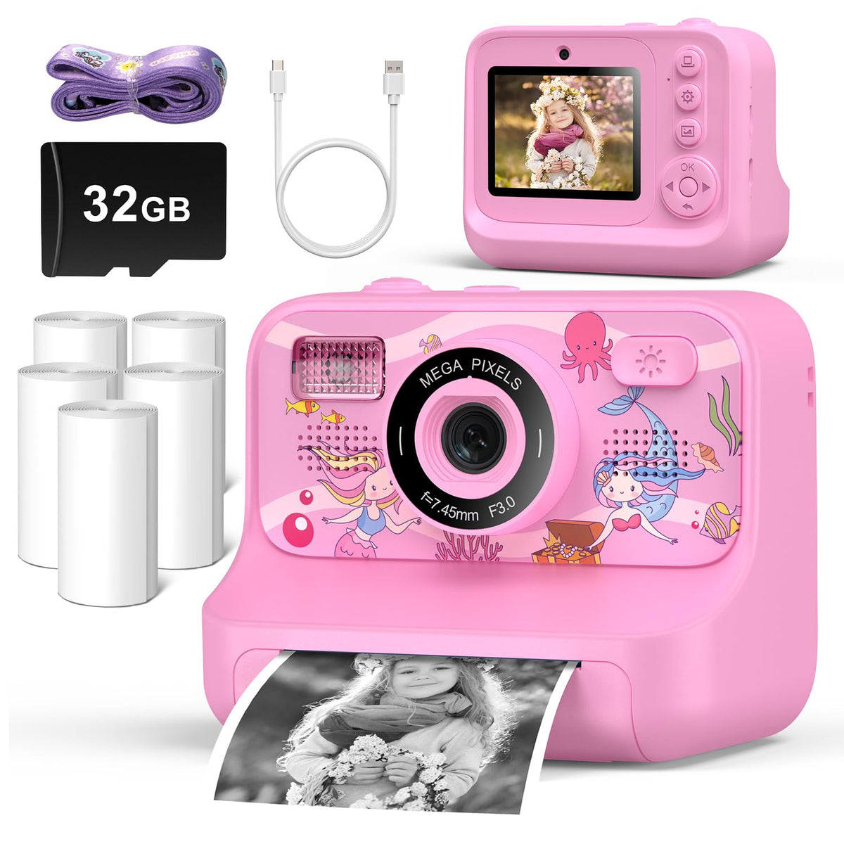 Kids Printing Camera for 3-12 Girls Boys Toddler Christmas Birthday Gifts 🍁 All In One Marketplace Canada