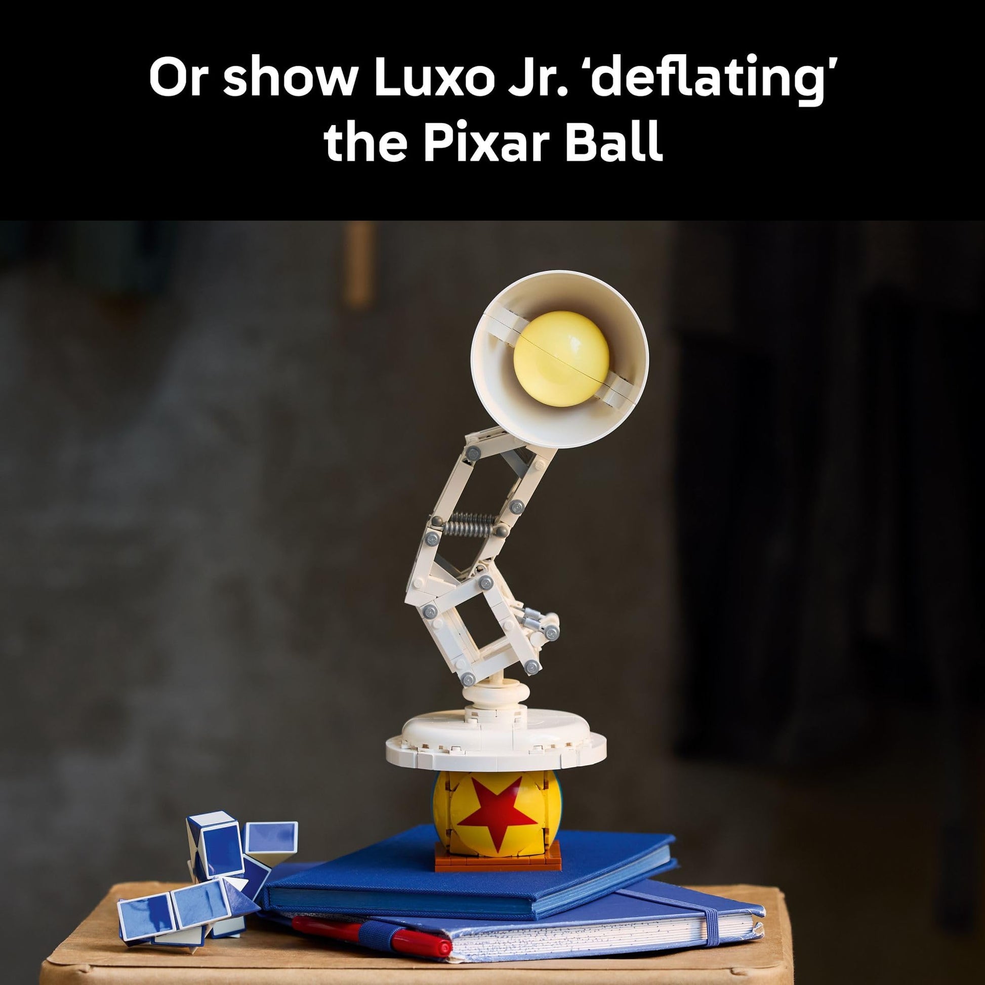 LEGO Ideas Disney Pixar Luxo Jr. - Room Decor and Building Set for Adults - Office and Desk Decor for Women and Men, Ages 18+ - Brick-Built Lamp DIY Kit - Collectible Gift Idea for Movie Fans - 21357 LEGO