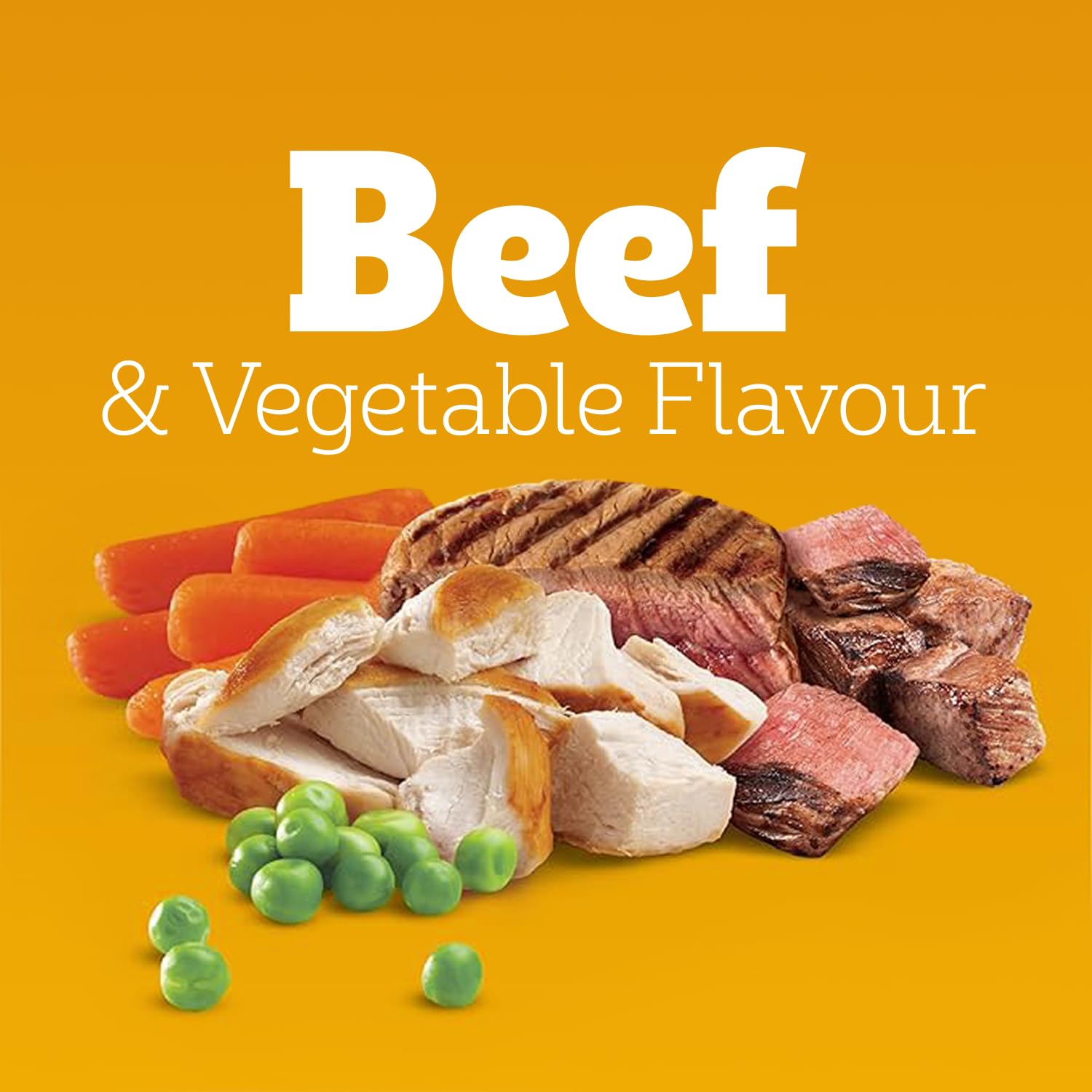PEDIGREE Vitality+ Dry Food for Adult Dogs, Hearty Beef & Vegetable Flavour, 20kg Bag