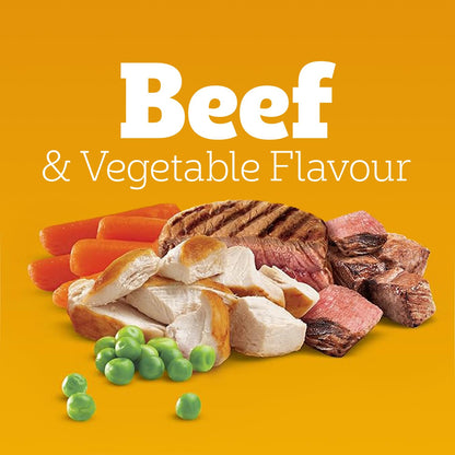 PEDIGREE Vitality+ Dry Food for Adult Dogs, Hearty Beef & Vegetable Flavour, 20kg Bag