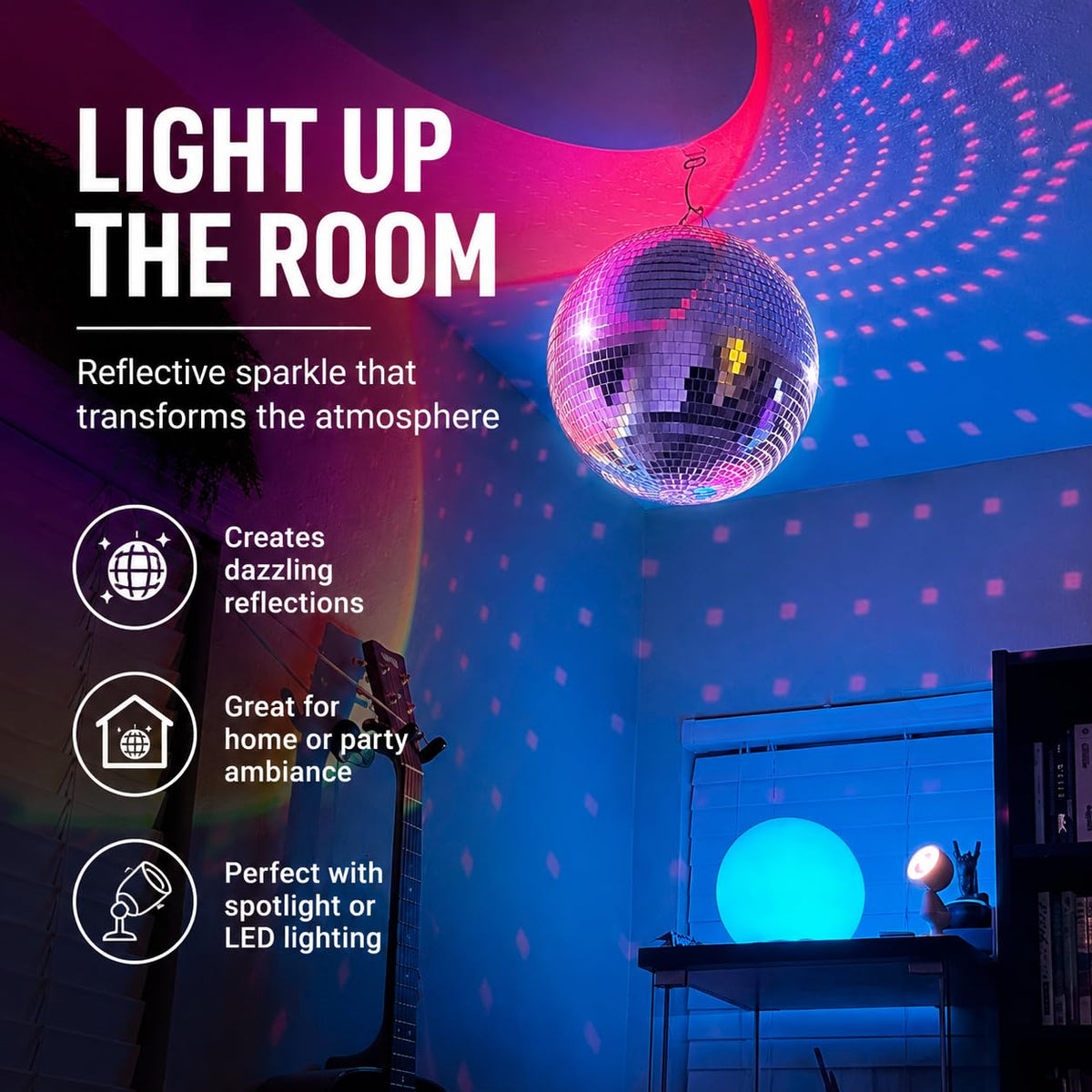 Youdepot 16-Inch Large Disco Ball Hanging Mirror Ball Decor 🍁 All In One Marketplace Canada