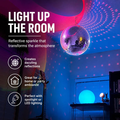Youdepot 16-Inch Large Disco Ball Hanging Mirror Ball Decor 🍁 All In One Marketplace Canada