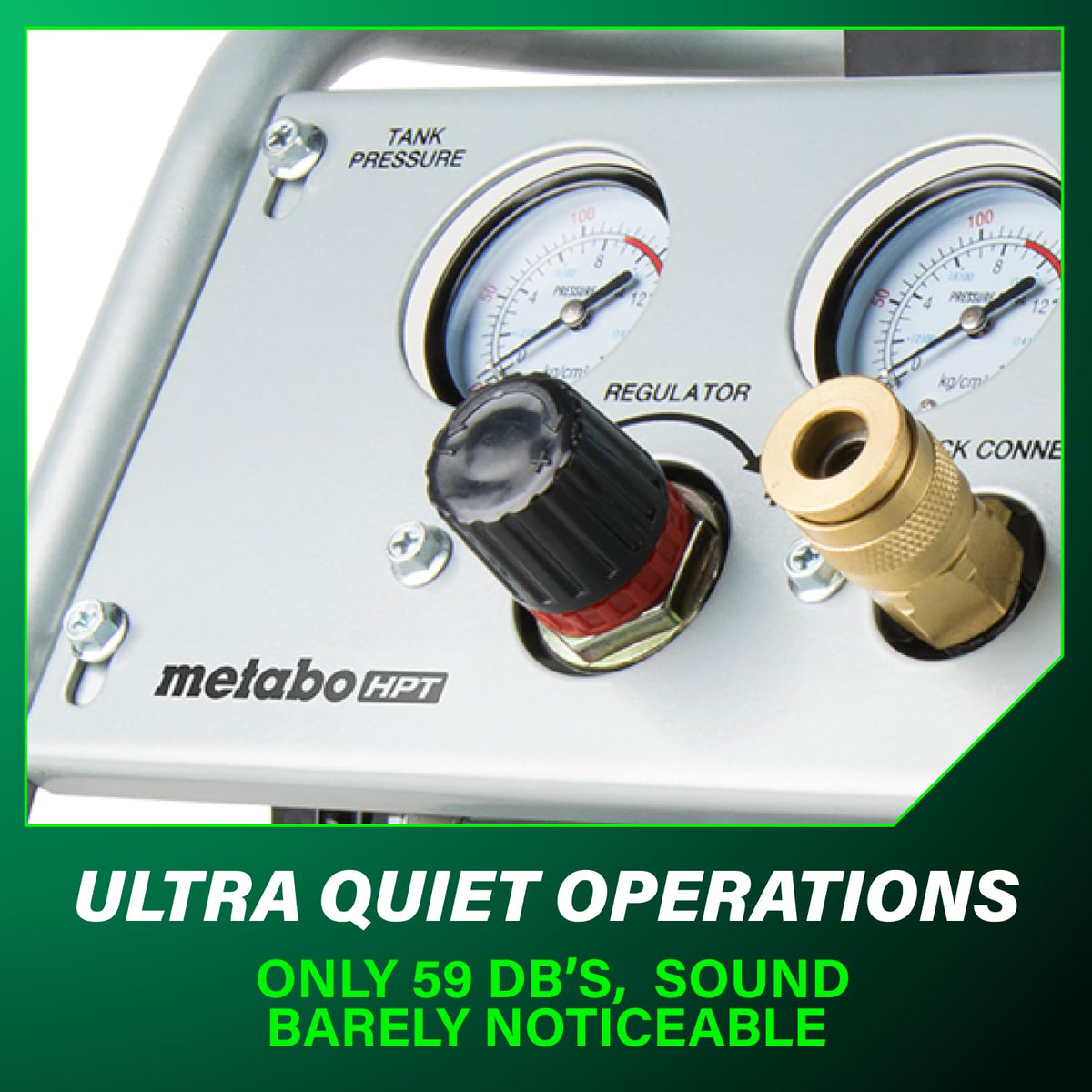 Metabo HPT Quiet Air Compressor | 125 PSI | 1 Gallon | EC28MM