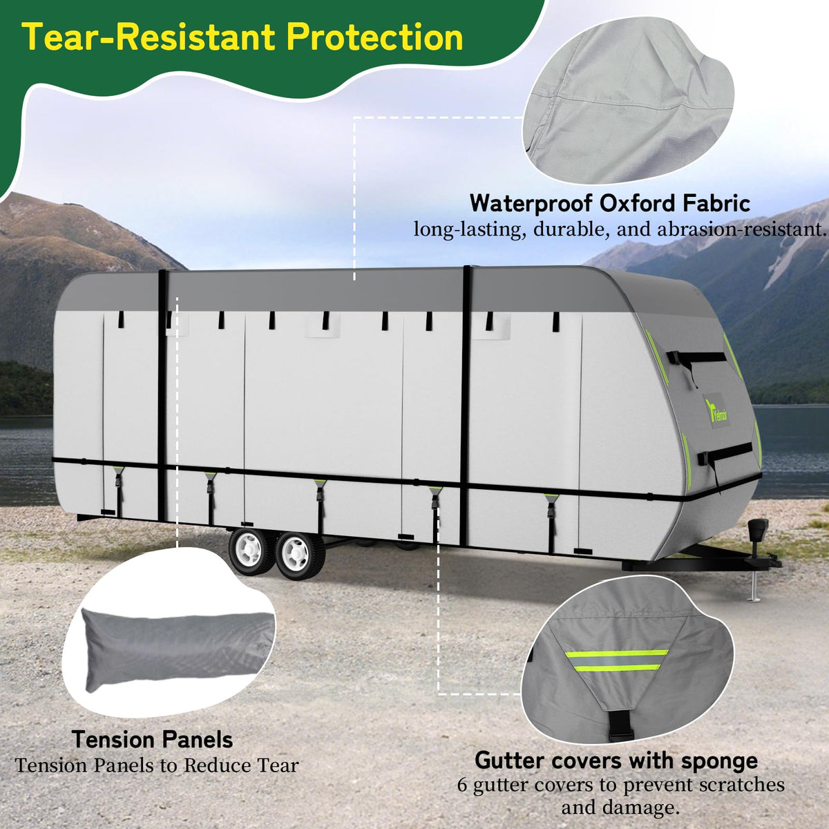 Yelmzir Travel Trailer RV Cover 24-27 ft, Rip-Stop Motorhome Camper Covers 🍁 All In One Marketplace Canada