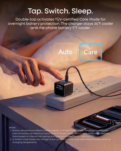 Anker Nano USB C Charger,45W USB C Charger Block with Smart Display,180°Foldable Plug,Smart Recognition,Built-in Care Mode,for iPhone17/16/15 (Non-Battery,One USB-C Port,No Cable Included) - Available at All In One Marketplace Canada