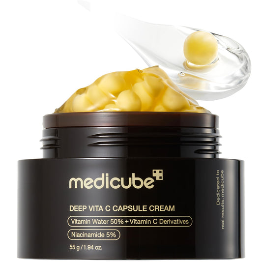 Medicube Deep Vita C Capsule Cream, 55g, Dual-Texture Moisturizer with Vitamin Capsules and Gel Base