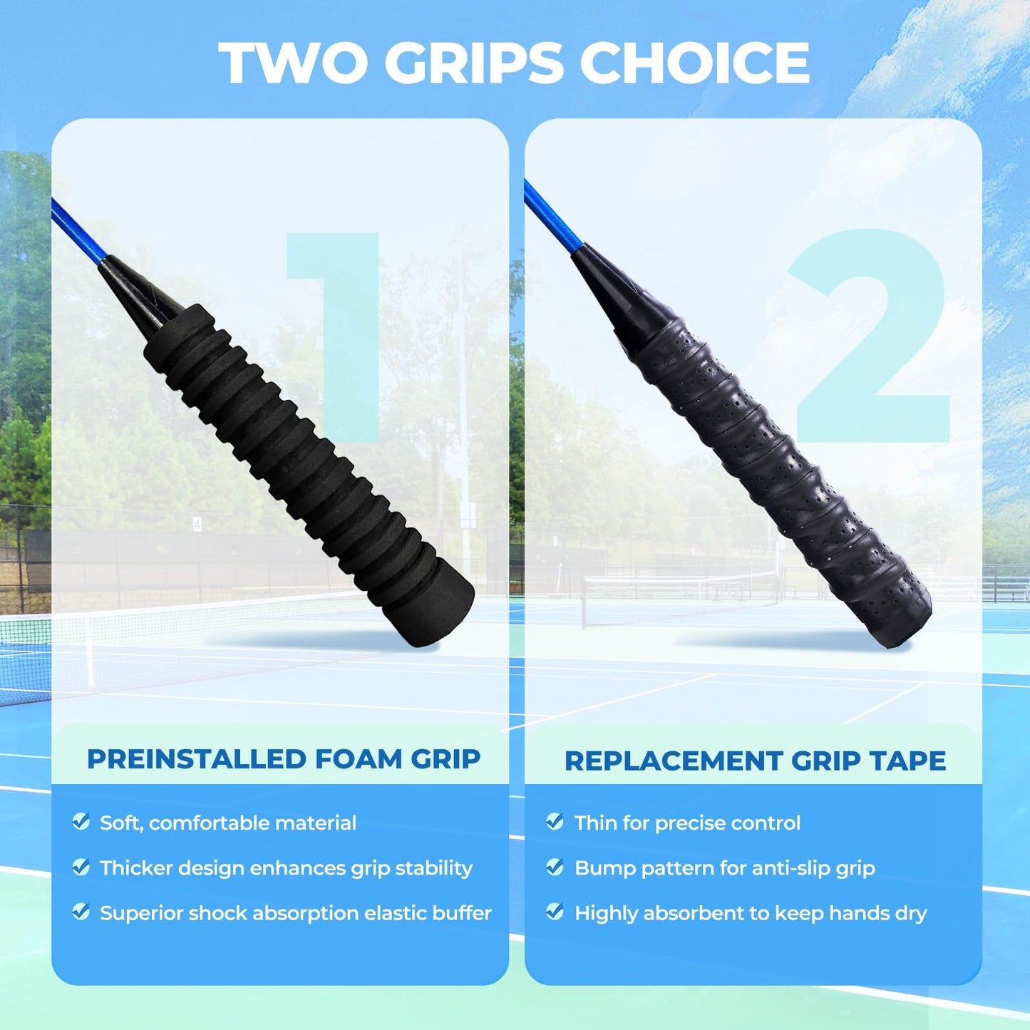 HIRALIY Badminton Rackets for Outdoor Backyard Games, Lightweight Badminton Set of 4 for Kids & Adults & Beginners, Including 4 Rackets, 12 Nylon Shuttlecocks, 4 Replacement Grip Tapes, 1 Carrying Bag - Available at All In One Marketplace Canada