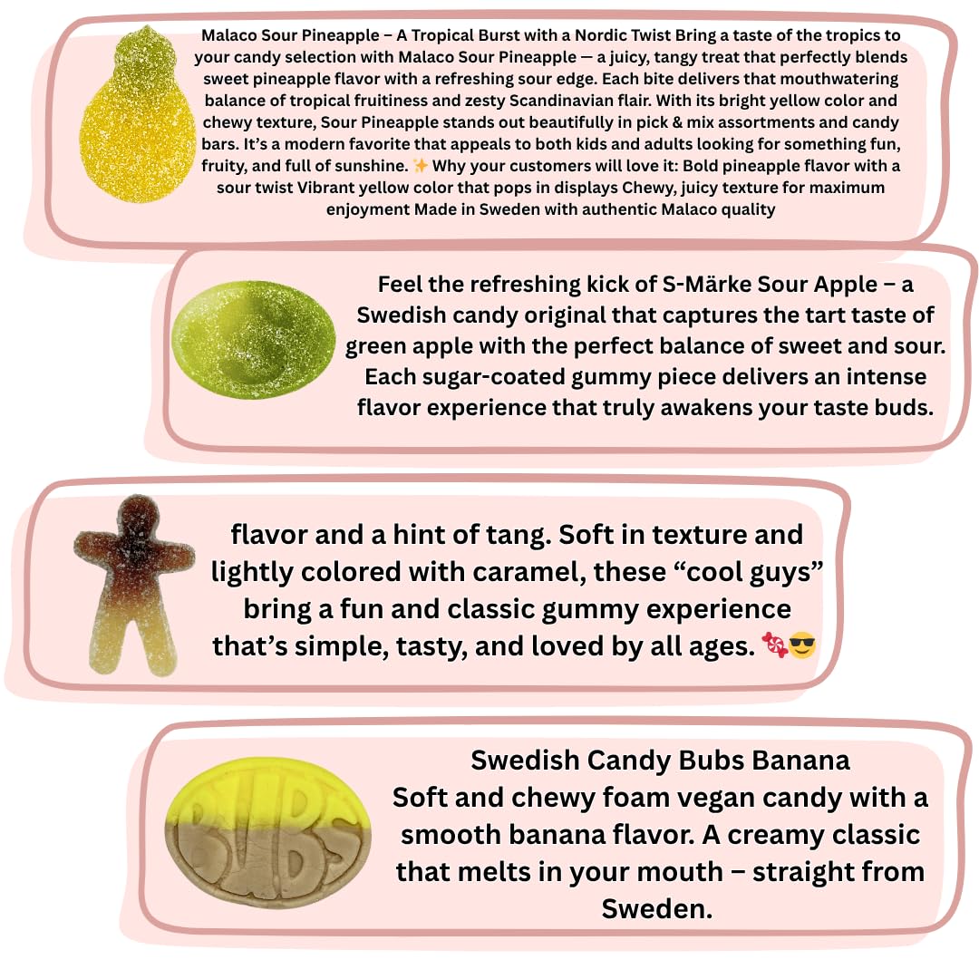 KandyHaus Swedish Candy Mix 255g – Scandinavian Gummy Assortment with Sour & Sweet Fruity Flavors