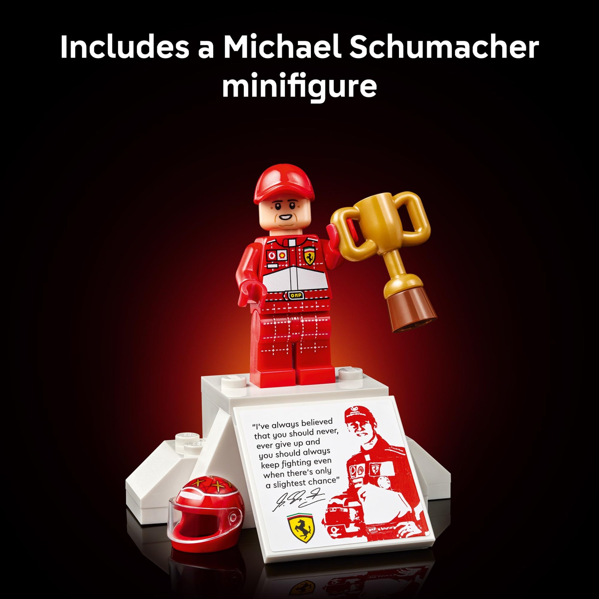 LEGO Icons Ferrari F2004 & Michael Schumacher Building Set for Adults, Ages 18+ - Ferrari F1 Bedroom, Home Office, Desk Decor - Gift Ideas for Men, Women & Fans - 11375 - Available at All In One Marketplace Canada