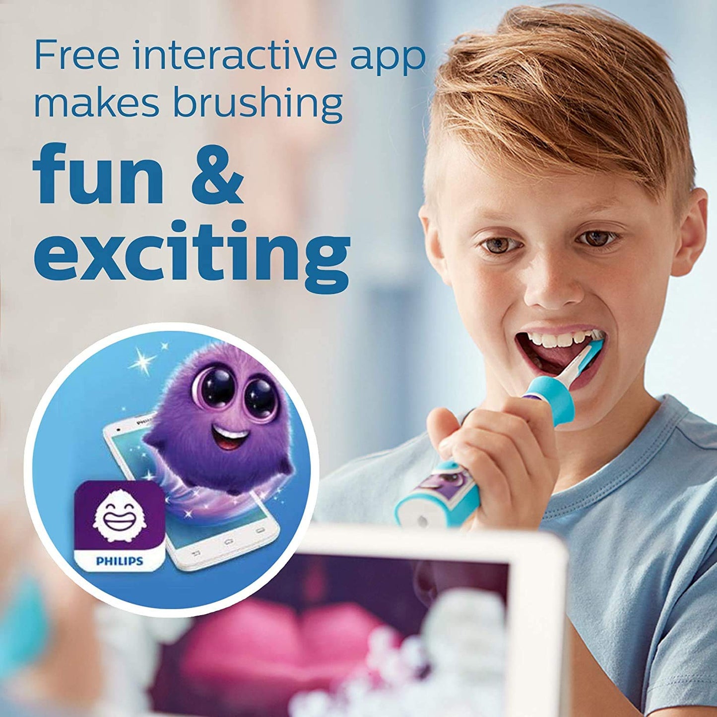 Philips Sonicare for Kids Pink Rechargeable Electric Toothbrush, HX6351/41 🍁 All In One Marketplace Canada