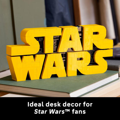 LEGO Star Wars Brick-Built Star Wars Logo - Building Blocks for Adults 18+ - Star Wars Gift Idea for Birthdays - Collectible DIY Model Kit - Home Decor Idea for Fans of The Movie Series - 75407 LEGO