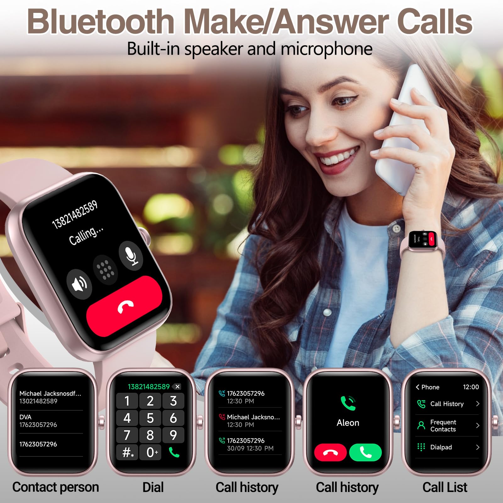 Smart Watch for Men Women with Bluetooth Call,Alexa Built-in Smartwatch,1.83"DIY Dial Fitness Watch with Sleep Heart Rate SpO2 Monitor,100+ Sport Mode,IP68 Waterproof Watch Compatible with Android iOS - Available at All In One Marketplace Canada