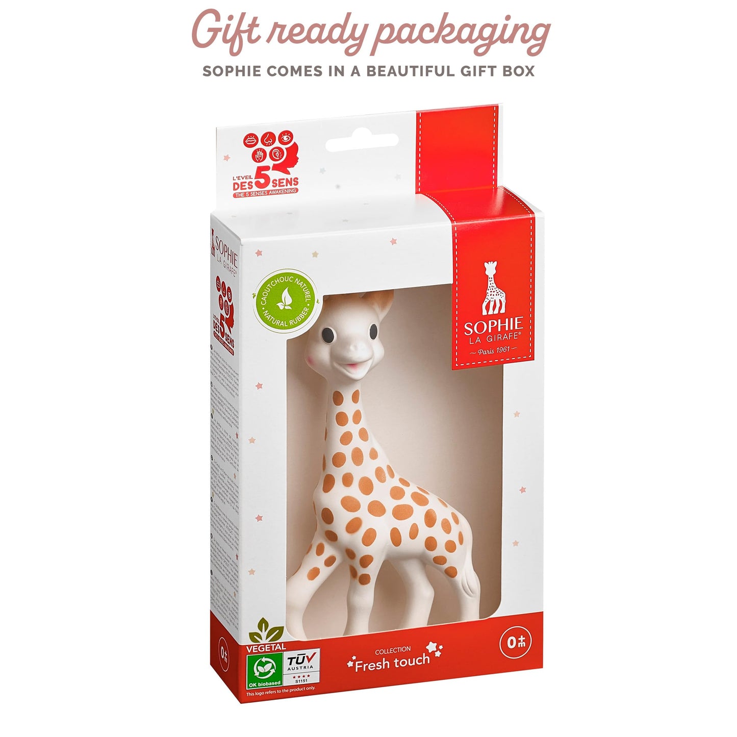 Vulli Sophie The Giraffe Teether, Brown/White Sophie la girafe