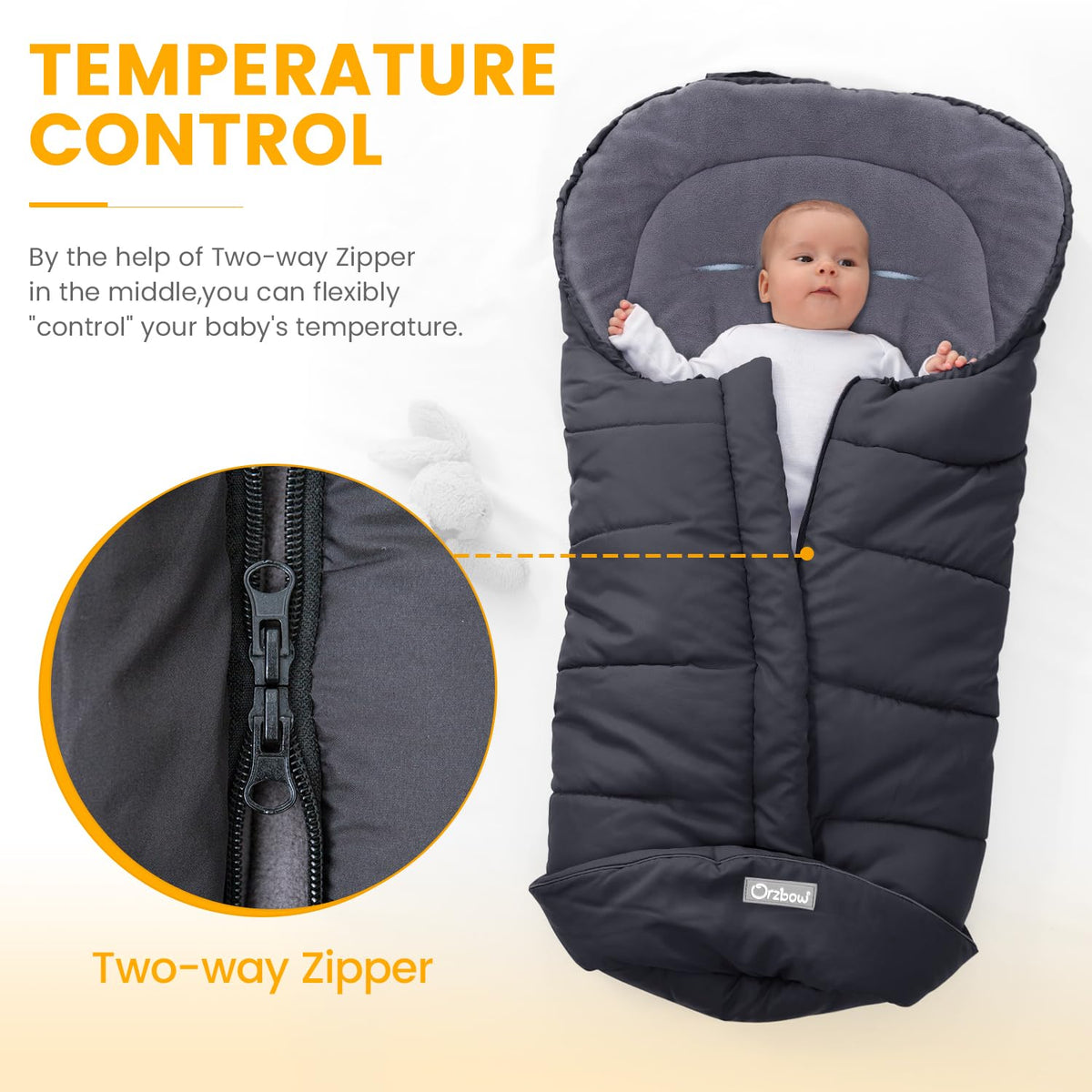 Orzbow Stroller Footmuff Universal, Weather-Proof Baby Bunting Bag 🍁 All In One Marketplace Canada