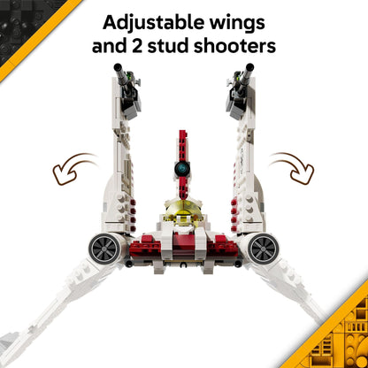 LEGO Star Wars: The Clone Wars V-19 Torrent Starfighter Building Toy - Pretend Play Set for Boys & Girls, Ages 9+ - Starship Model Kit W/ 3 Minifigures - Gift Idea for Birthdays - 75432 LEGO